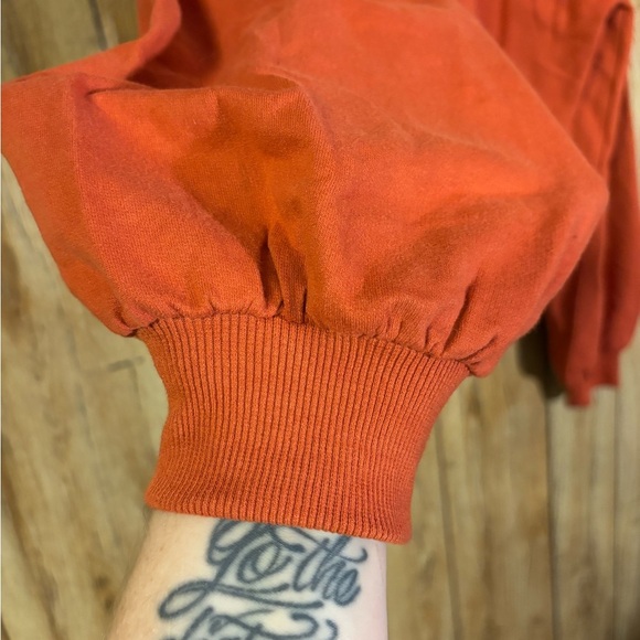 Trendy SUGAR+L!PS Red-Orange Cropped Hoodie Sweatshirt - Picture 5 of 8